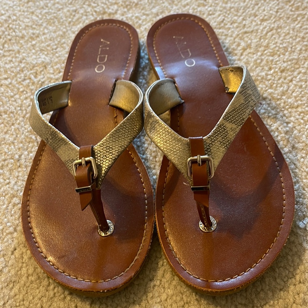 Aldo’s gold sandals